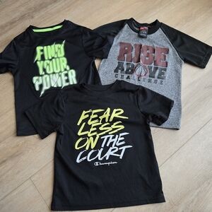 Set of 3 VGUC preschool boy XS athletic short sleeve t-shirts 4/5